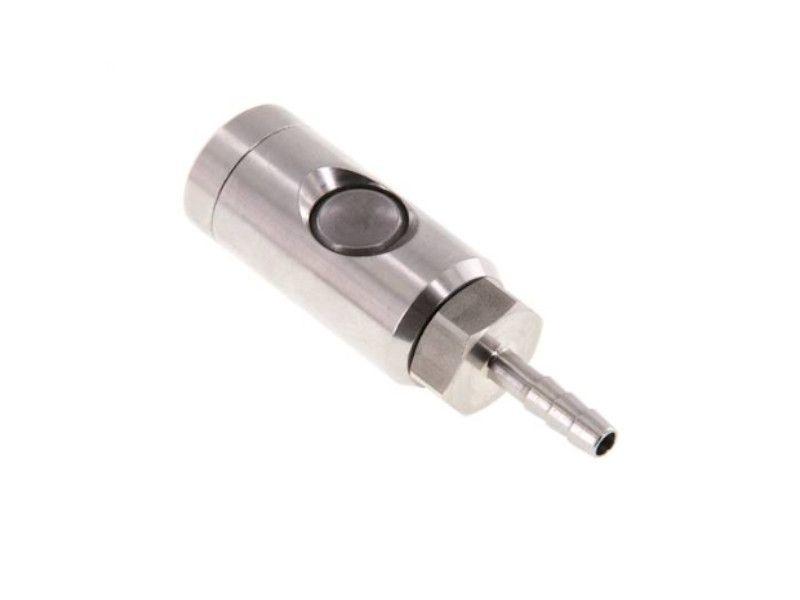 Sicherheits-Druckknopf K-Dose Schlauchanschluss Edelstahl