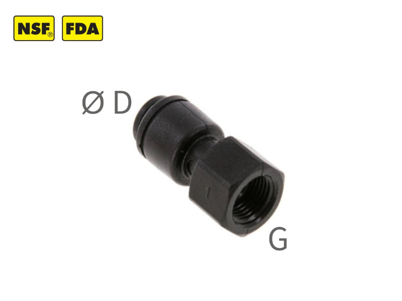 Gerade Steckverschraubung IG G 3/8" - 8mm IQS-FDA