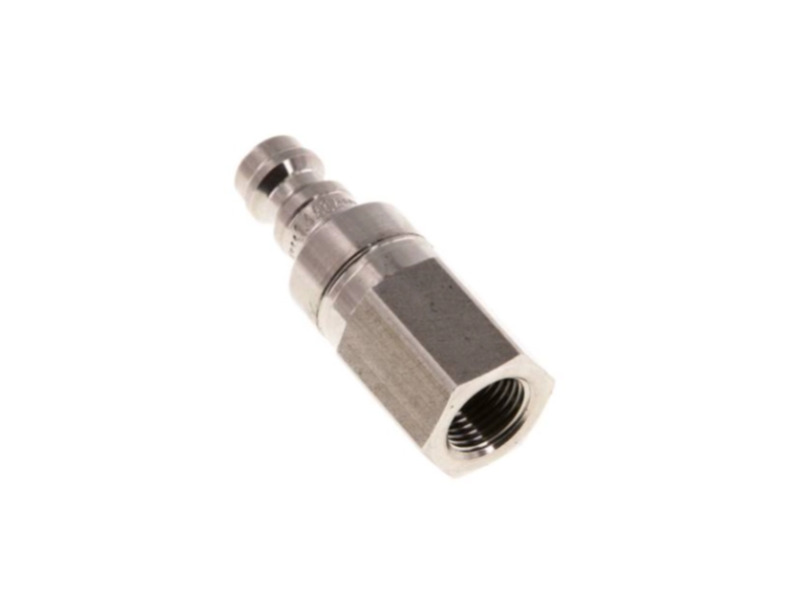 Kupplungsstecker beidseitig absperrend IG G 1/8" NW 5 Edelstahl 1.4404