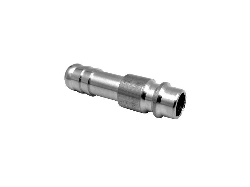 Kupplungs-Stecker Messing vernickelt mit Schlauchanschluss