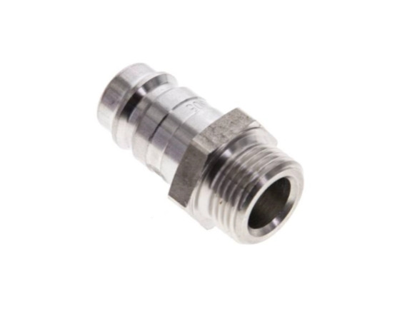 Kupplungsstecker AG G 1/4" NW 10 Edelstahl 1,4305