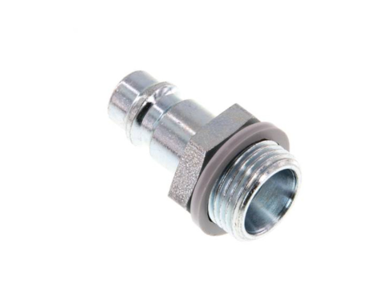 Kupplungs-Stecker Stahl gehärtet verzinkt AG G zöllig zylindrisch