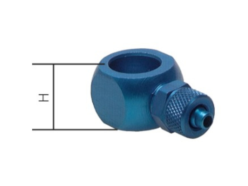 L-Ringstück 8x6 mm für Hohlschraube G 1/4" Aluminium 