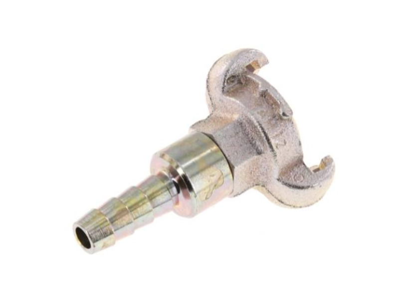 Kompressorkupplung DN 19 Schlauch ID 25mm Klauenweite 42mm Dichtung Messing Stahl verzinkt