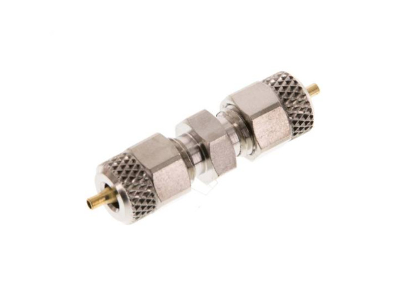 CK Doppelverschraubung 4x2 mm - 4x2 mm Messing vernickelt